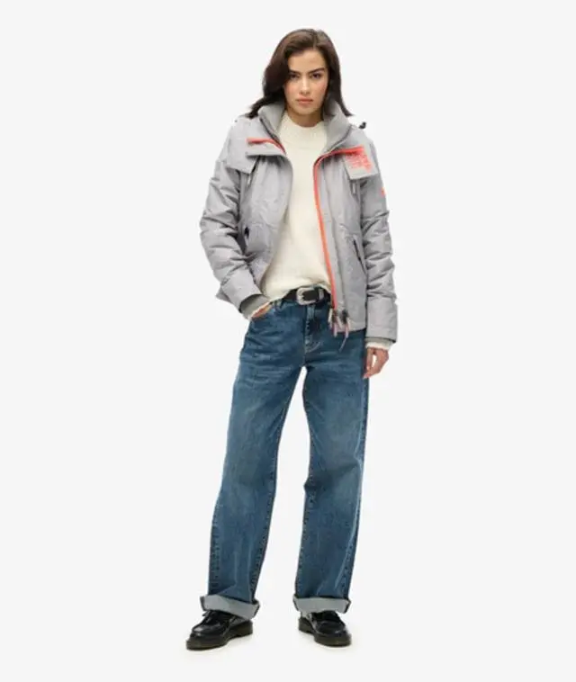 Superdry Women's Mountain Sd-windcheater Jacket Light Grey / Dove Grey - 