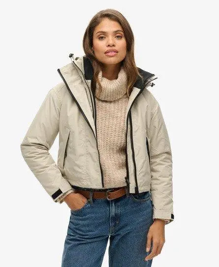 Superdry Women's Code Sd-windcheater Jacket Grey / Willow Grey Grid - 