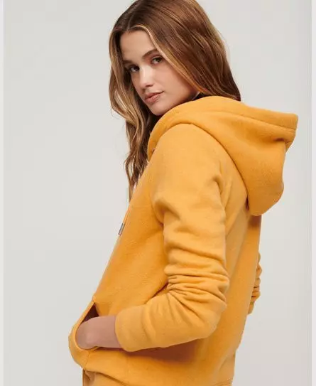 Superdry Women's Essential Logo Zip Hoodie Yellow / Ochre Yellow Marl - 