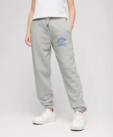 Superdry Women's Athletic College Loose Joggers Grey / Athletic Grey Marl -