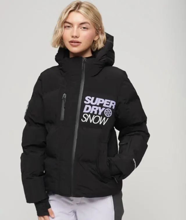 Superdry Women's Ski Boxy Puffer Jacket Black - 