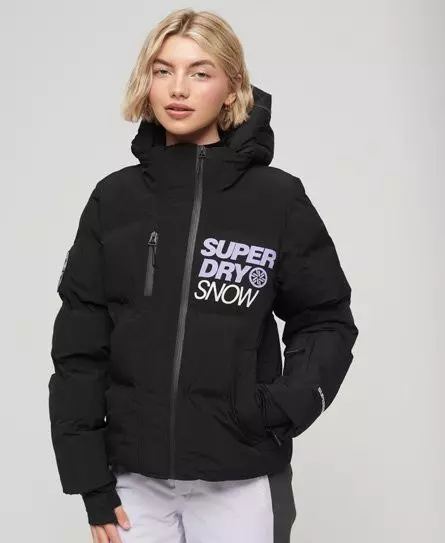 Superdry Women's Sport Ski Boxy Puffer Jacket Black -