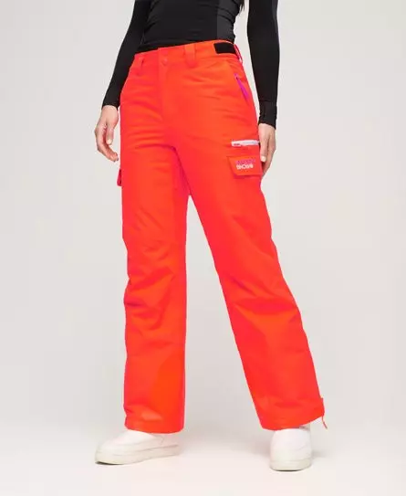 Superdry Women's Sport Ultimate Rescue Ski Trousers Cream / Hyper Fire Coral -