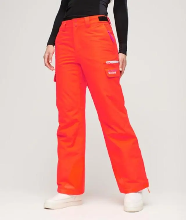 Superdry Women's Ultimate Rescue Ski Trousers Coral / Hyper Fire Coral - 