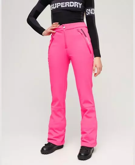 Superdry Women's Sport Ski Softshell Slim Trousers Pink / Hyper Magenta Pink -