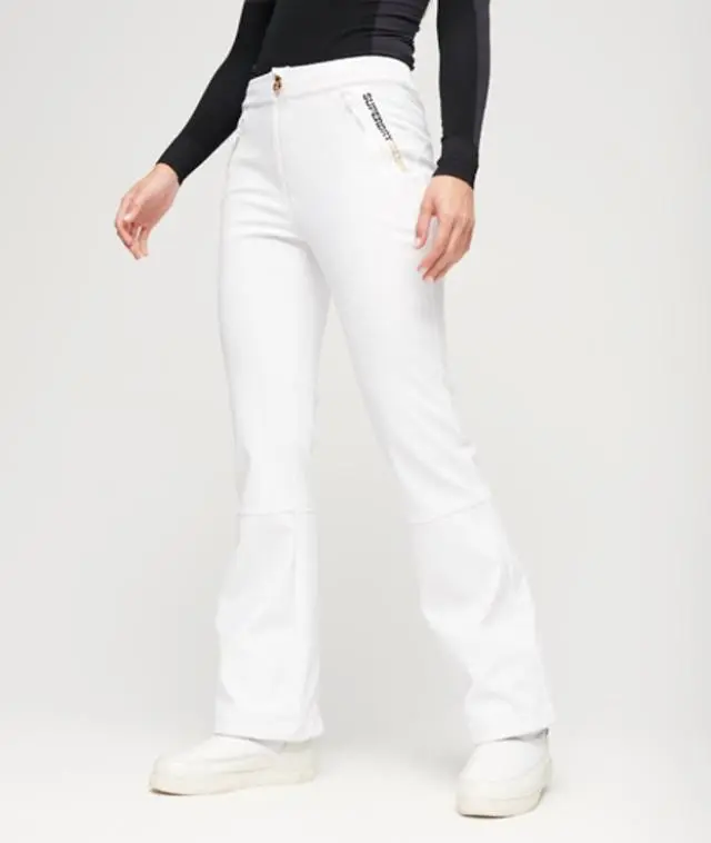 Superdry Women's Ski Softshell Slim Trousers White - 