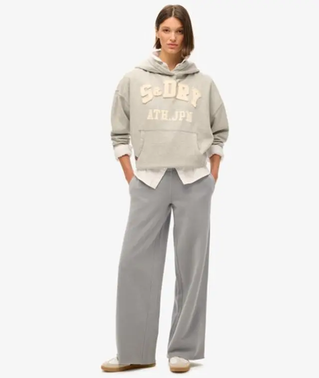 Superdry & Co Women's Vintage Wash Straight Joggers Light Grey / Dove Grey - 