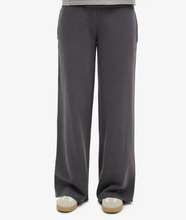 Superdry & Co Women's Vintage Wash Straight Joggers Grey / Charcoal Grey - 