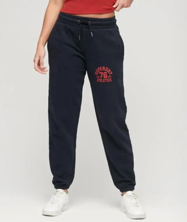 Superdry & Co Women's Athletic College Loose Joggers Navy / Eclipse Navy - 