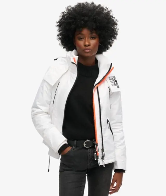 Superdry Women's Mountain Sd-windcheater Jacket White / Optic - 