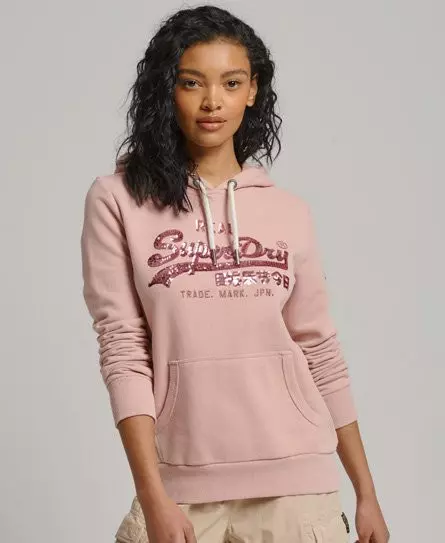 Superdry pink hoodie top