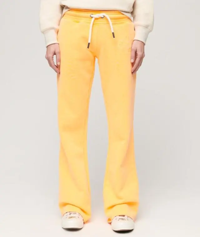 Superdry Women's Neon Vintage Logo Low Rise Flare Joggers Orange / Pop Orange - 