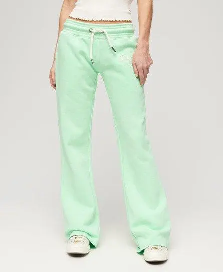 Superdry Women's Neon Vintage Logo Low Rise Flare Joggers Green / Neo Mint Green - 