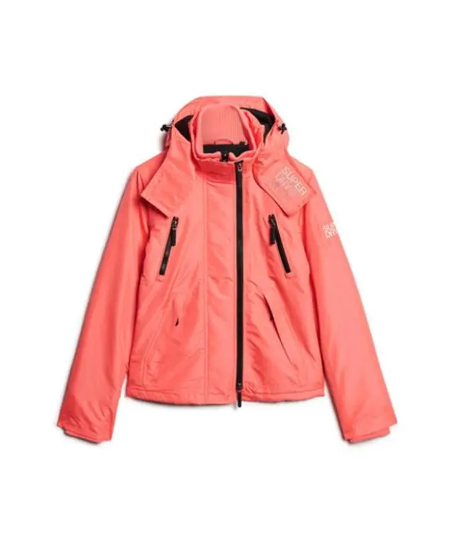 Superdry Women's Hooded Mountain Windbreaker Jacket Pink / Hyper Fire Pink - 