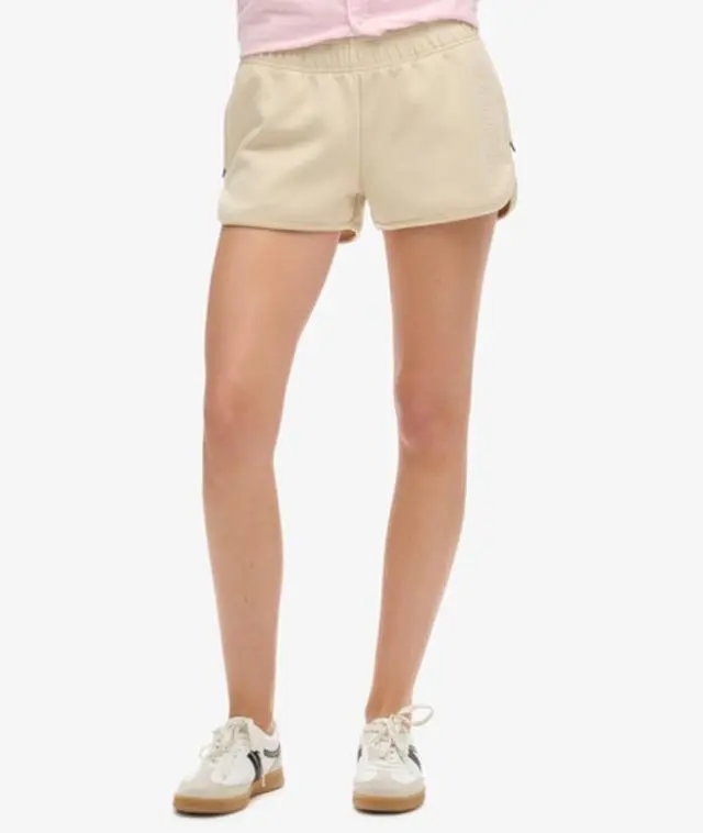 Superdry Women's Sports Tech Racer Shorts Beige / Pelican Beige - 