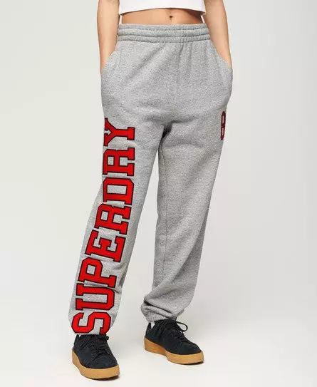 Superdry Women's College Logo Boyfriend Jogger Grey / Athletic Grey Marl -