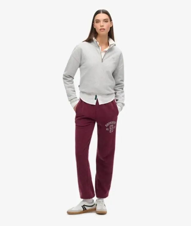 Superdry & Co Ladies Vintage Side Stripe Joggers, Purple, 