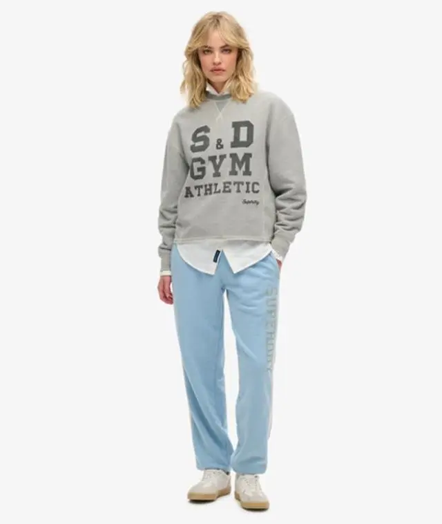 Superdry Women's Athletic Essentials Vintage Side Stripe Joggers Blue / Allure Blue - 