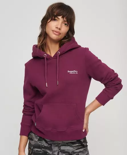 Superdry Women's Essential Logo Hoodie Purple / Potion Purple -