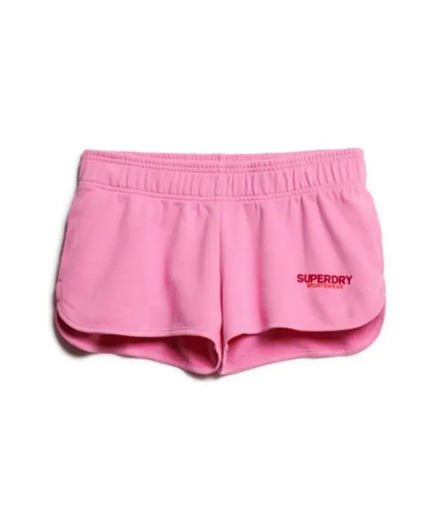 Superdry Ladies Sportswear Logo Racer Shorts, Pink, 