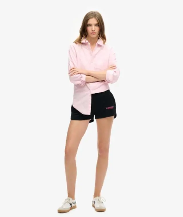 Superdry Women's Sportswear Logo Racer Shorts Black - 