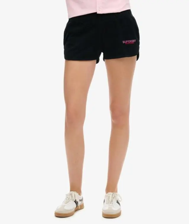 Superdry Women's Sportswear Logo Racer Shorts Black - 