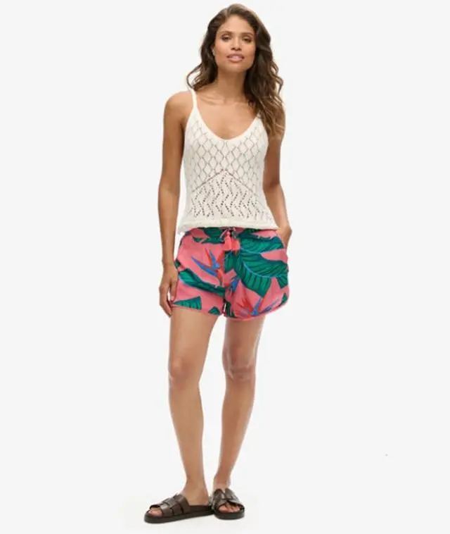 Superdry Women's Beach Shorts Pink / Pink Paradise - 
