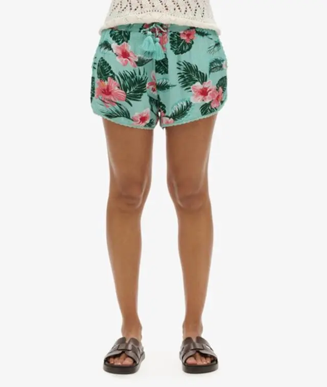 Superdry Women's Beach Shorts Green / Luna Rose Mint - 