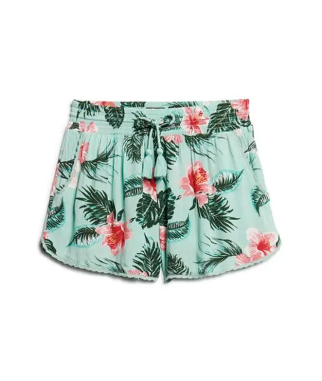 Superdry Women's Beach Shorts Green / Luna Rose Mint - 