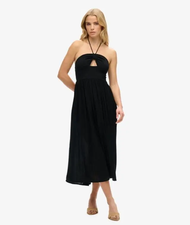 Superdry & Co Women's Cut Out Midi Dress Black - 