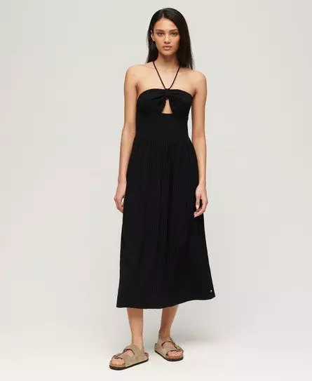 Superdry Women's Cut Out Midi Dress Black -