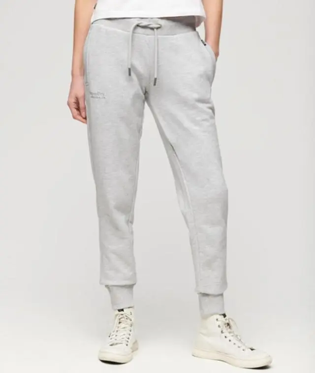 Superdry Women's Essential Logo Joggers Light Grey / Glacier Grey Marl - 