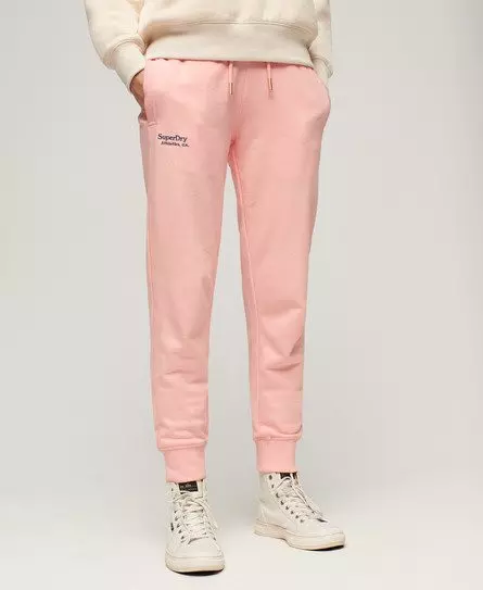 Superdry Women's Essential Logo Joggers Pink / Pale Rose Pink -