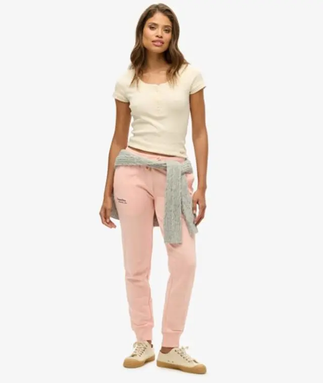 Superdry Women's Essential Logo Joggers Pink / Pale Rose Pink - 