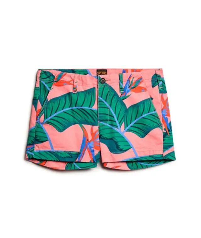 Superdry Women's Chino Hot Shorts Pink / Pink Paradise - 