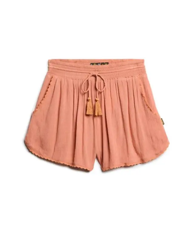Superdry Women's Beach Shorts Pink / Desert Sand - 