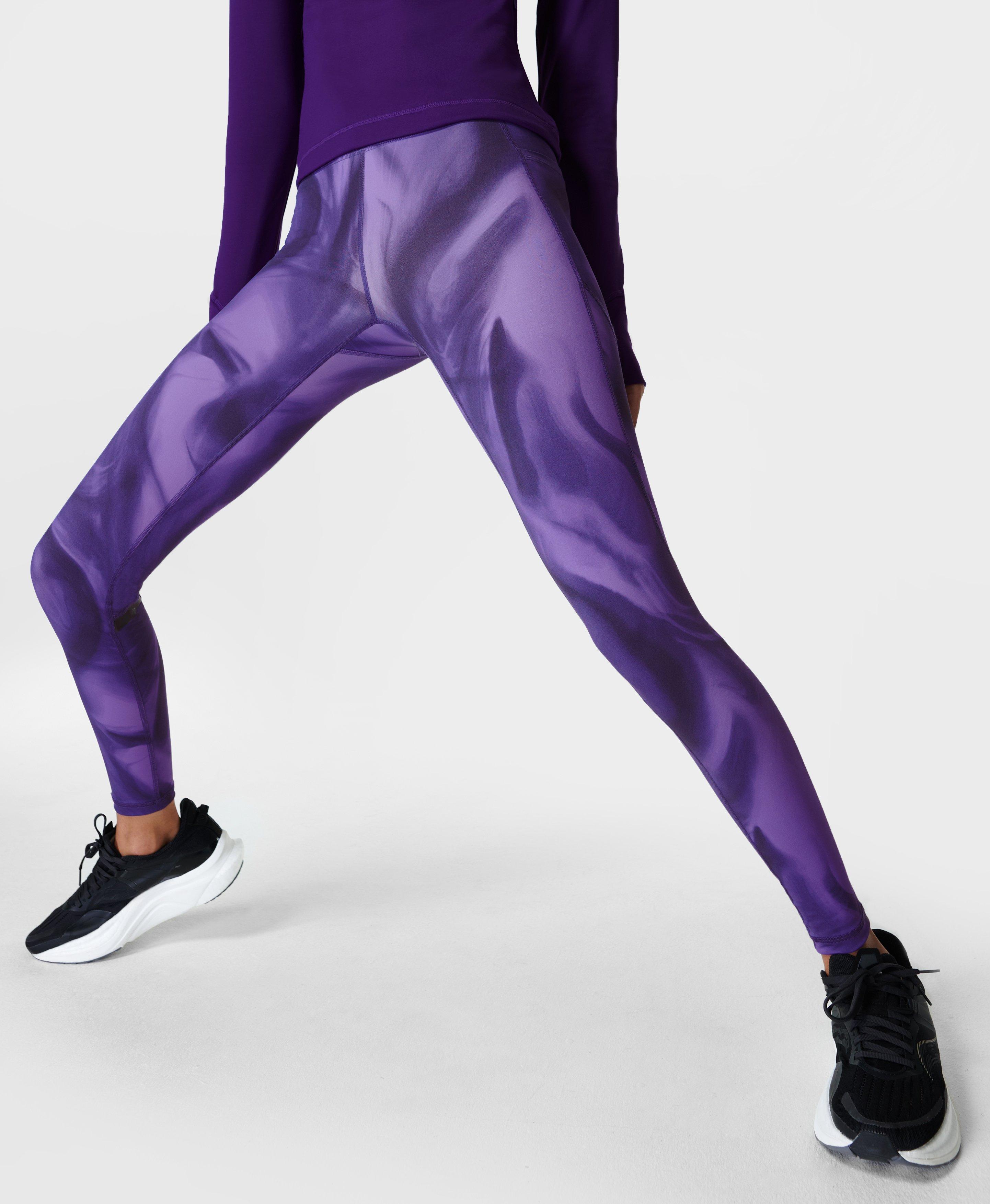 Pockets For Women - Sweaty Betty Zero Gravity High-Waisted Running Leggings,  Purple, Women's