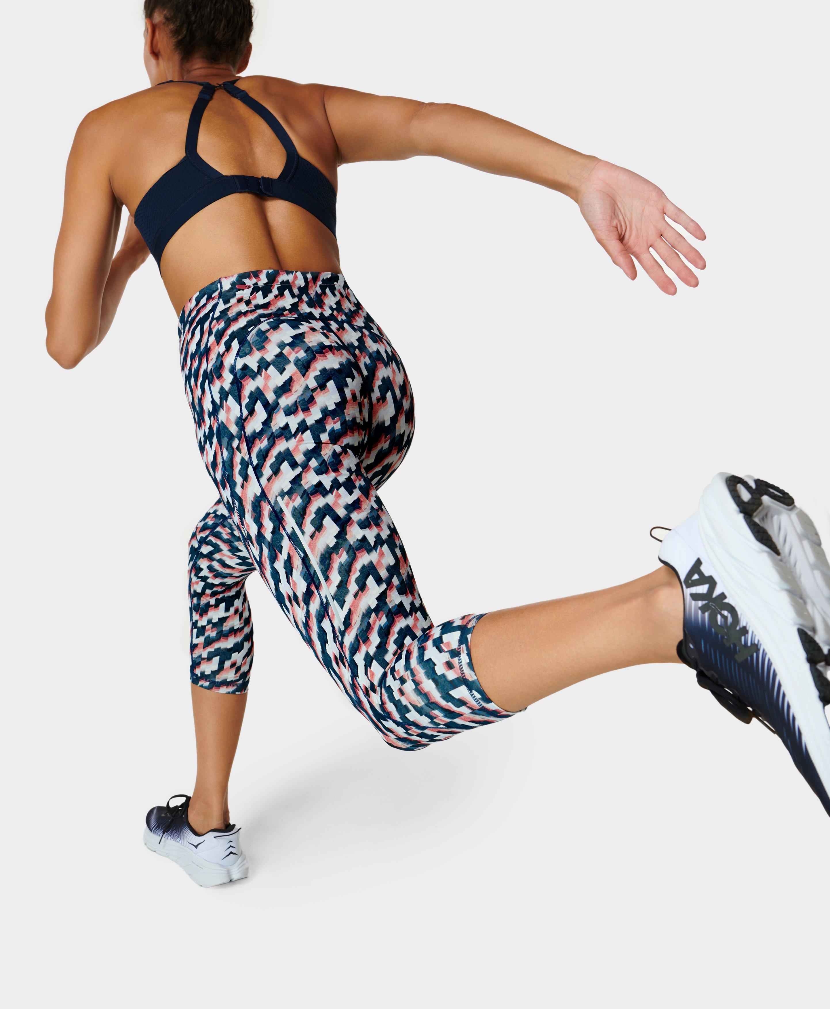 Pockets For Women - Sweaty Betty Rapid Run Cropped Leggings, Multi Colored,  Women's
