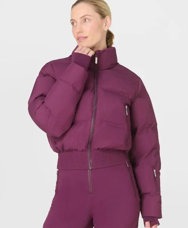 Sweaty Betty Cropped Waterproof Ski Jacket, Purple