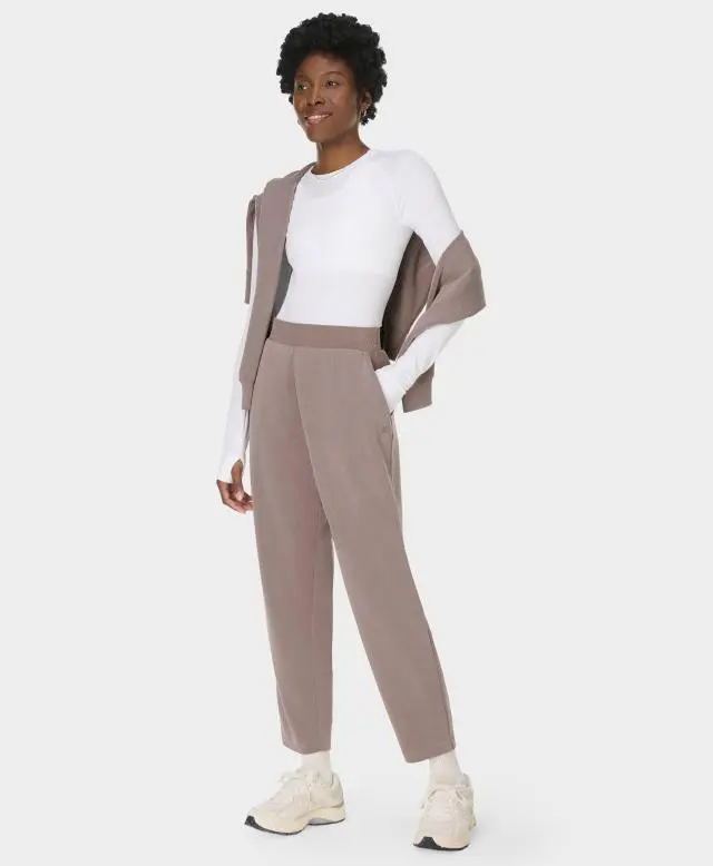 Sweaty Betty Sand Wash Rib Mix Tapered Jogger, Brown