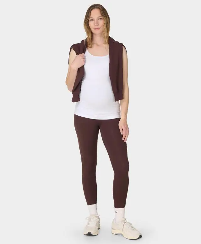 Sweaty Betty All Day 7/8 Maternity Leggings, Brown