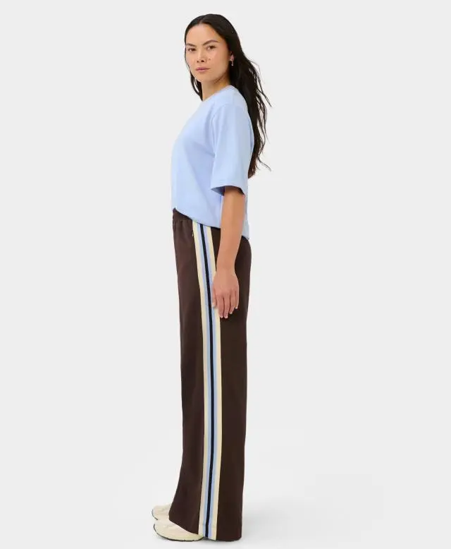 Sweaty Betty Linear Striped Wide Leg Trouser, Brown