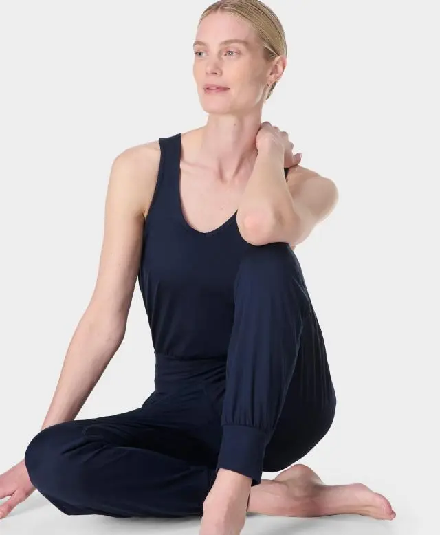 Sweaty Betty Gaia Performance Yoga Jumpsuit, Blue