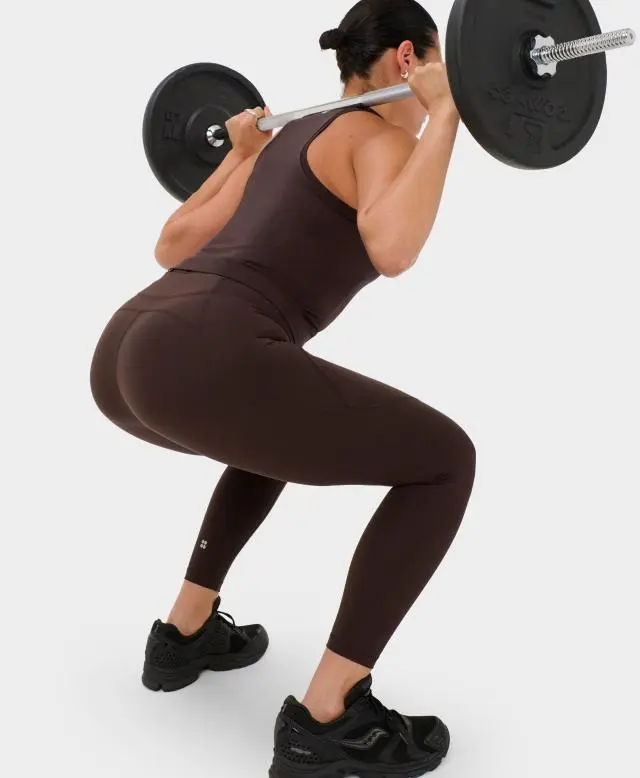 Sweaty Betty Power 7/8 Workout Leggings, Brown