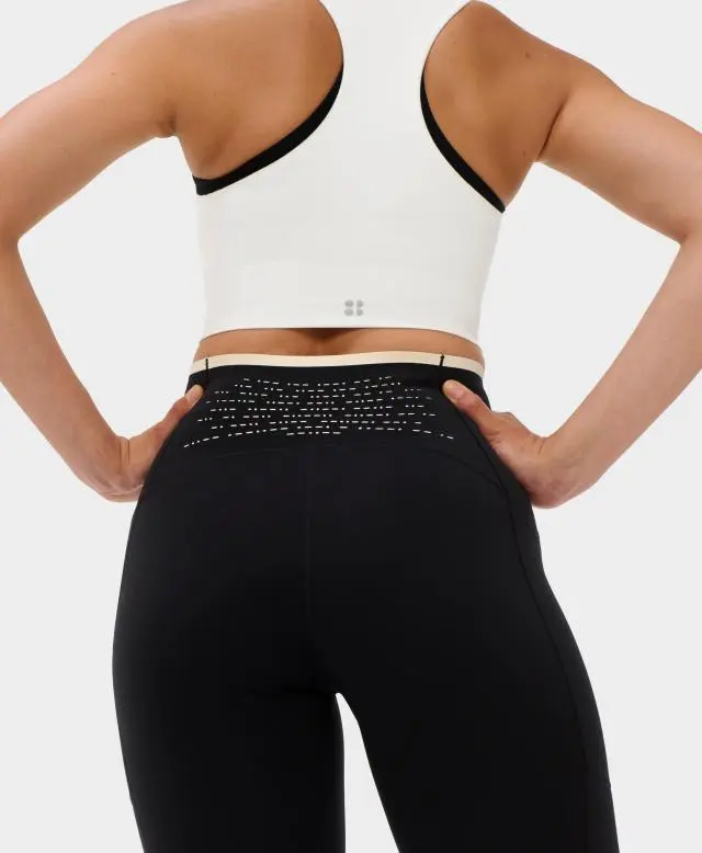 Sweaty Betty Power UltraSculpt 7/8 Laser Cut Leggings, Black
