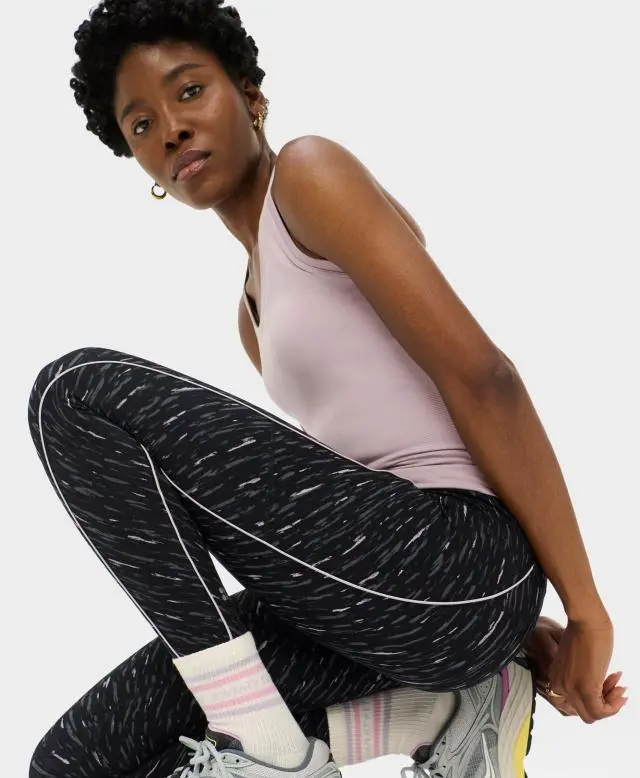 Sweaty Betty Power 7/8 Piping Workout Leggings, Black