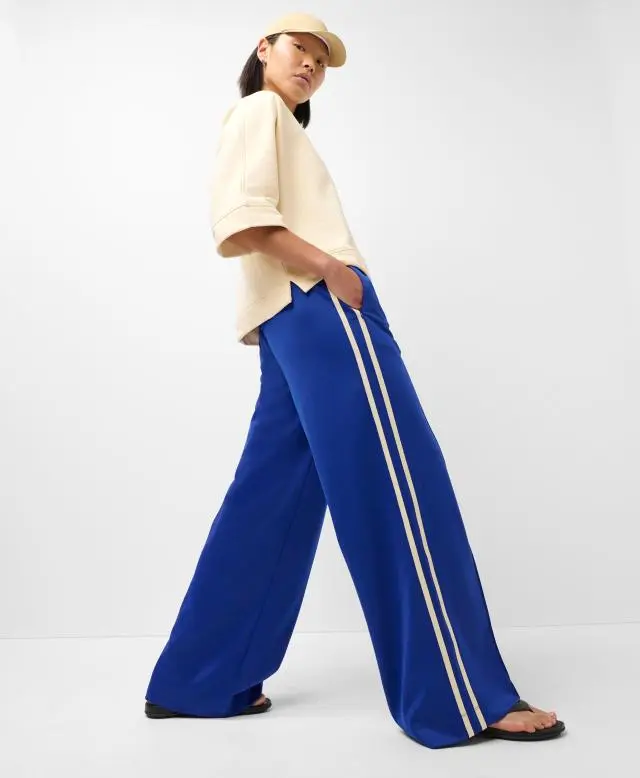 Sweaty Betty Revival Pintuck Side Stripe Regular Wide Leg, Blue