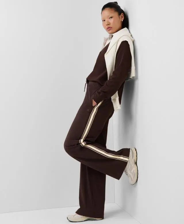 Sweaty Betty Explorer Side Stripe Wide Leg Trousers, Brown