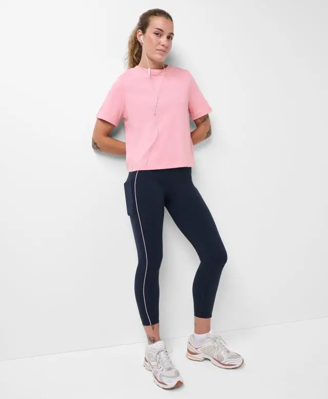 Sweaty Betty Power UltraSculpt 7/8 Piping Leggings, Blue