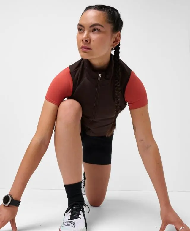 Sweaty Betty Limitless Run Gilet, Brown